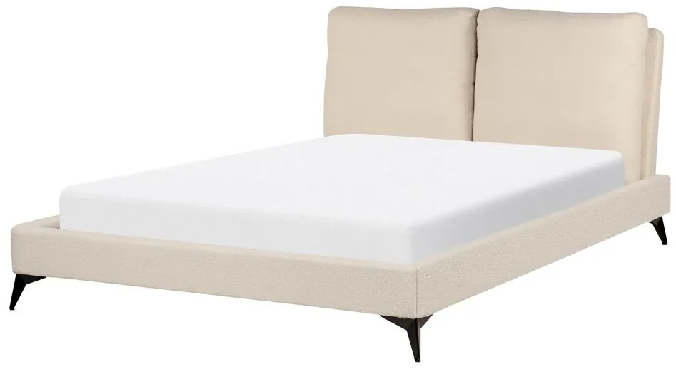 Pat matrimonial 140 cm Mellody (bej) (cu somieră). 1081347