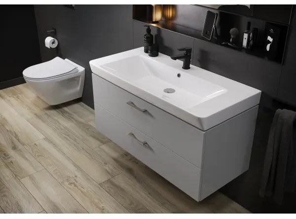 Cersanit S801-338-DSM - Dulap de baie suspendat LARA cu lavoar, 80 cm, alb