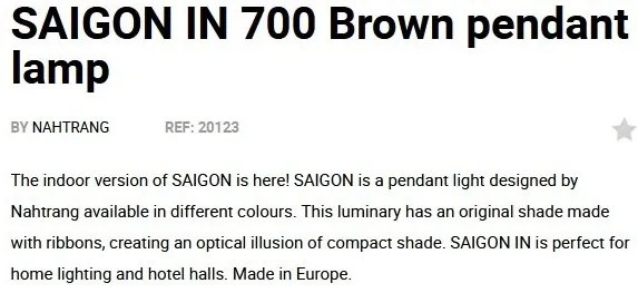 Lustra XXL suspendata design decorativ SAIGON IN 70cm Brown