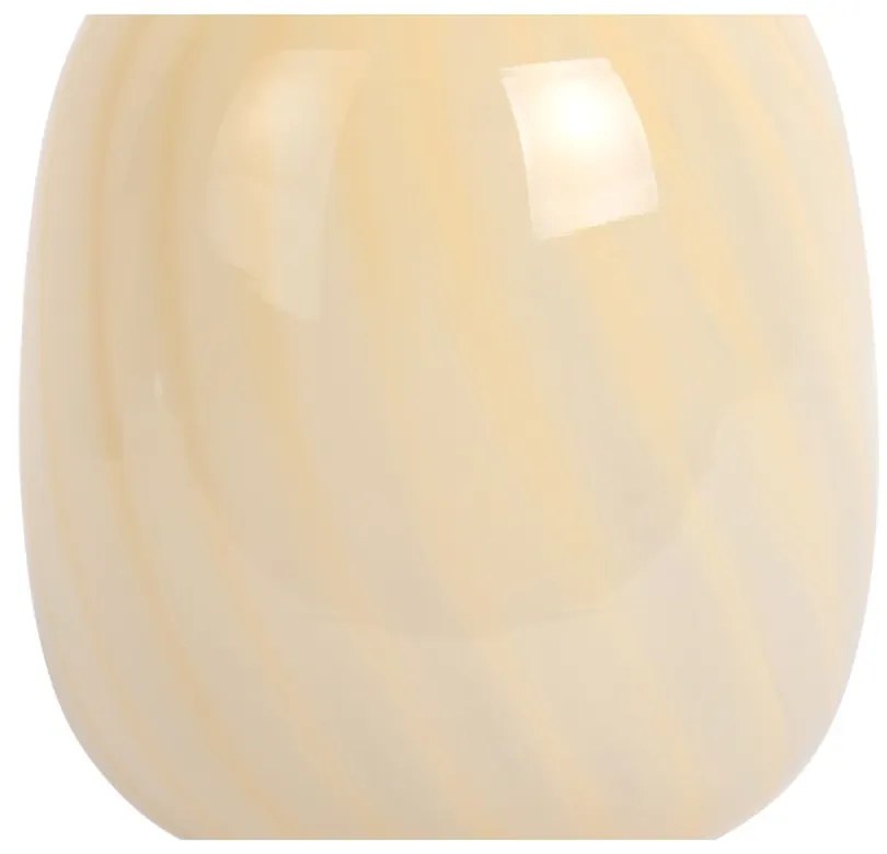 Veioză galben-deschis cu abajur din sticlă (înălțime 20 cm) Summer Globe – Leitmotiv