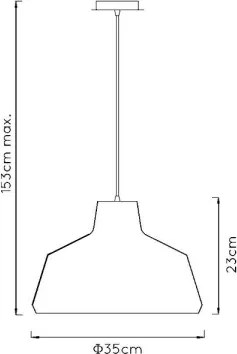 Lucide 21414/35/17 - Lustră pe cablu NEIL 1xE27/60W/230V