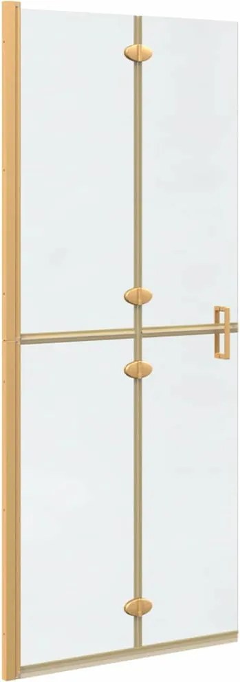 vidaXL Perete de duș Walk-In Auriu 80 x 6,5 x 190 cm