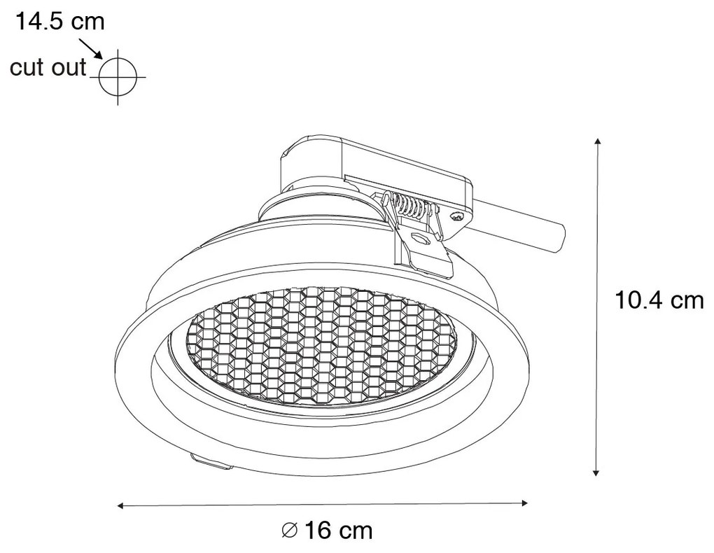 Set de 6 spoturi încastrate moderne aurii reglabile - Coop 111 Honey