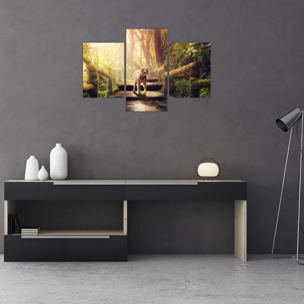 Tablou cu tigrul în djunglă (90x60 cm)