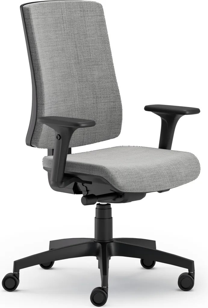 Scaun Ergo Plus, Tapițat cu Material Textil, Mecanism Syncron cu Antișoc - Gri