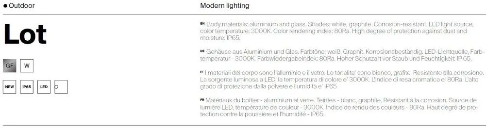 Aplica LED ambientala pentru exterior IP65 Lot alb