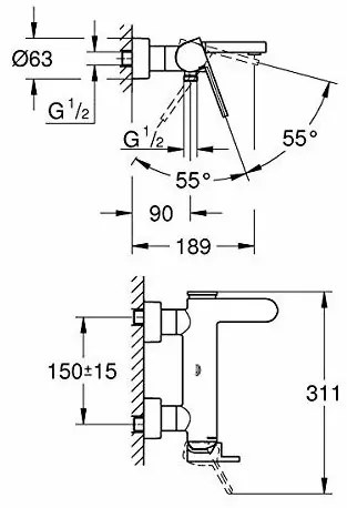 Baterie cada Grohe Plus