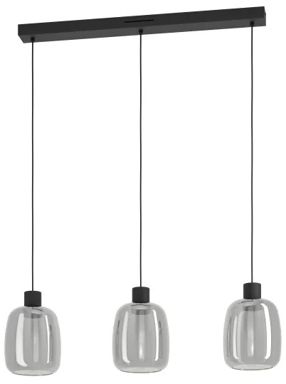 Lustră LED RGBW dimabilă pe cablu Eglo 901121 MOLOCHIO-Z 3xLED/3,7W/230V gri