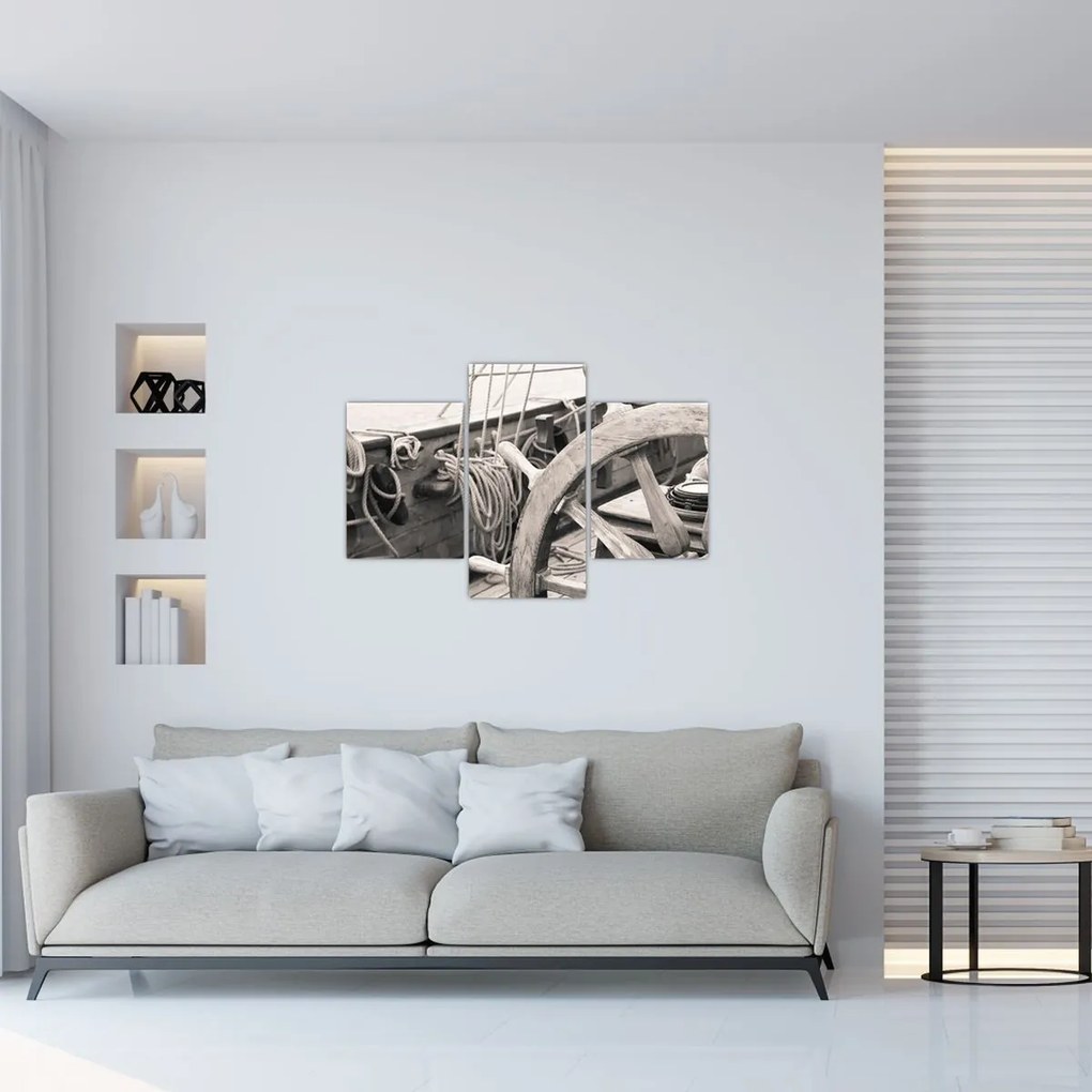 Tablou - Cârma de barcă cu vele (90x60 cm)