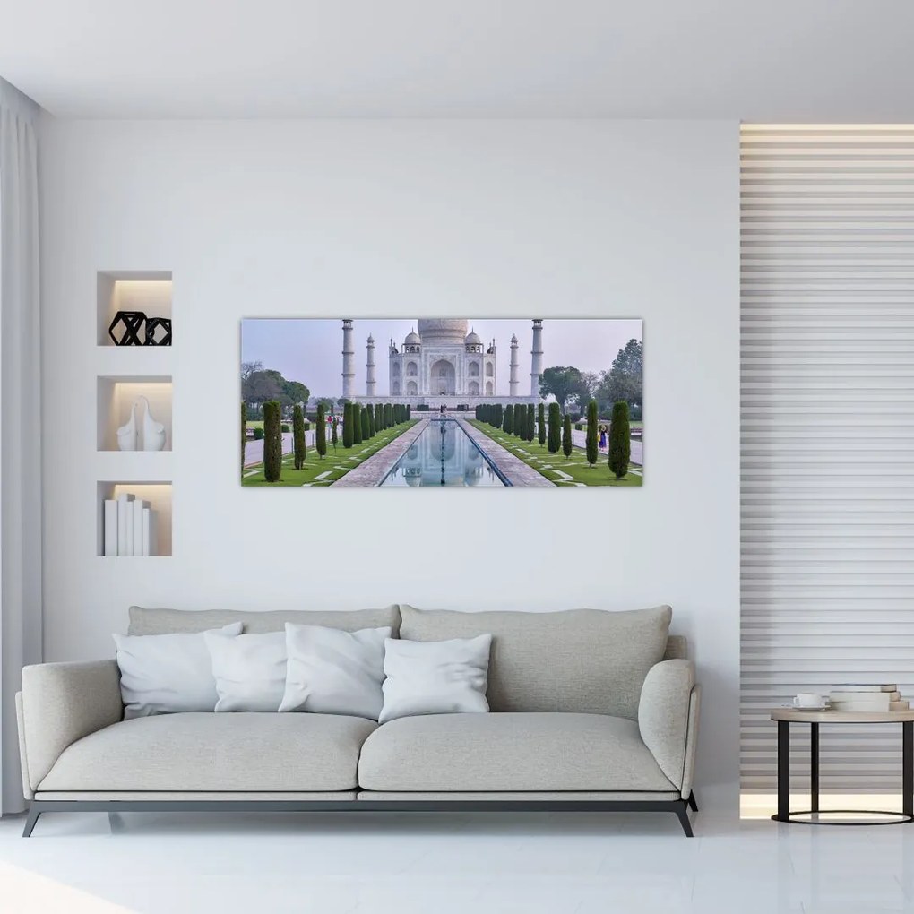 Tablou - Taj Mahal în răsăsrit de soare (120x50 cm)