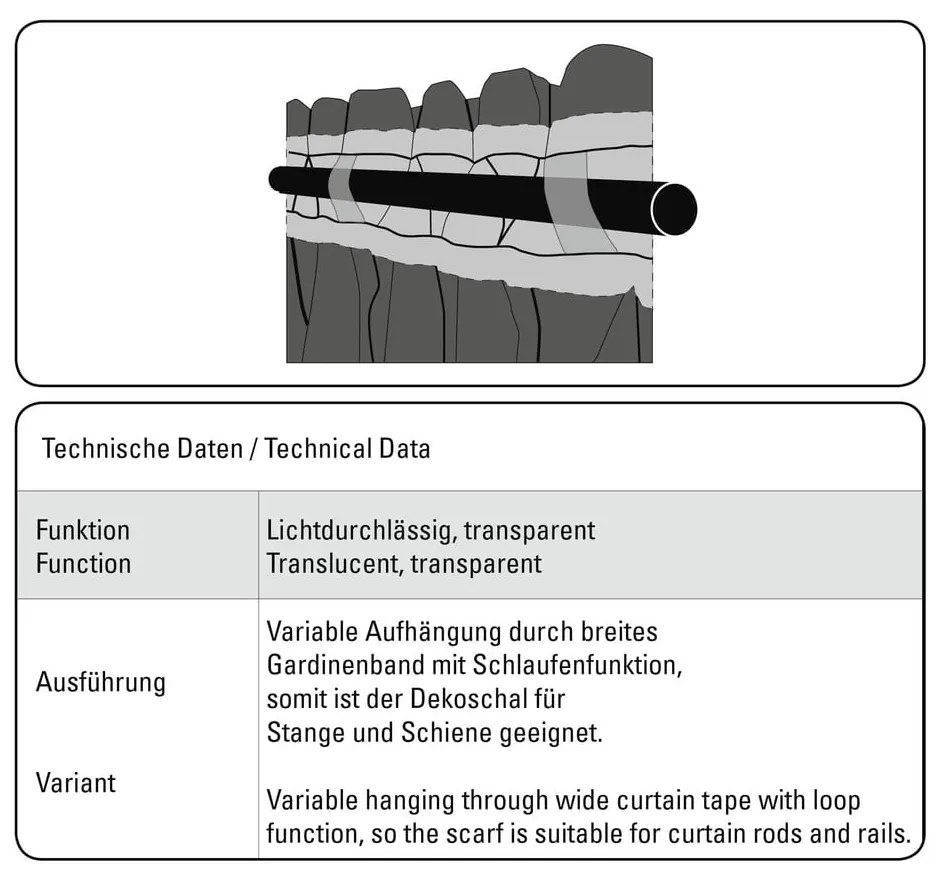 Perdea albă 140x245 cm Diamant Scherli – Sehlbach
