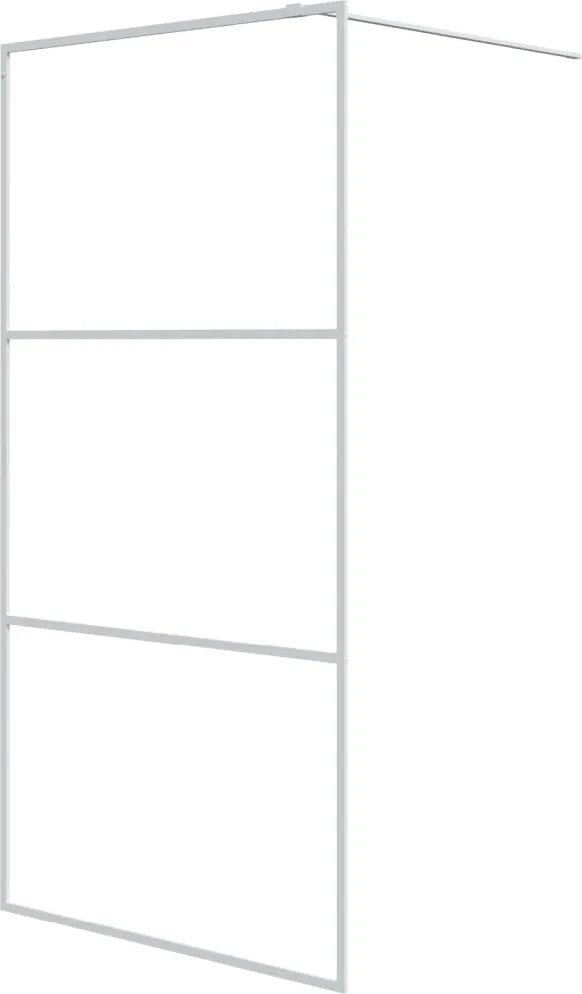 vidaXL Paravan duș walk-in, alb, 100x195 cm, sticlă ESG transparentă