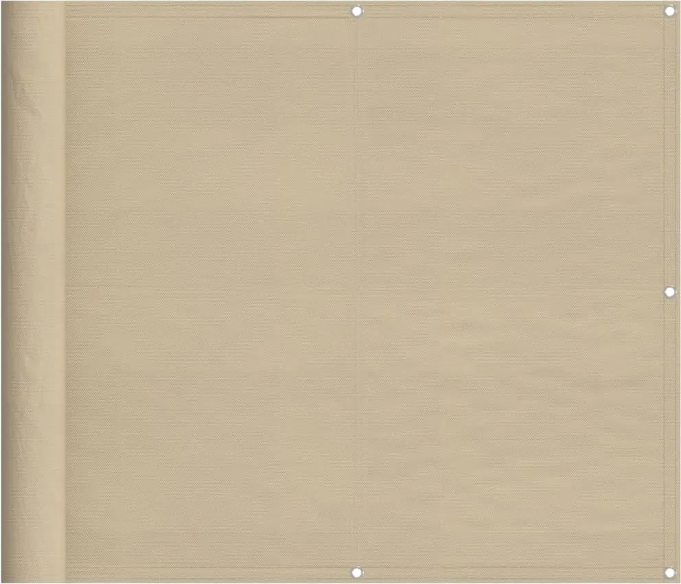 vidaXL Paravan de balcon, bej, 90x800 cm, 100% poliester oxford