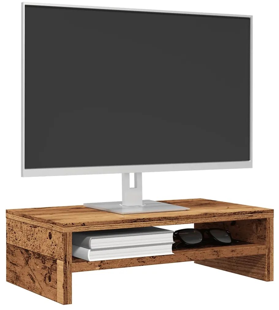 vidaXL Suport pentru monitor Lemn vechi 42x24x13 cm Lemn prelucrat