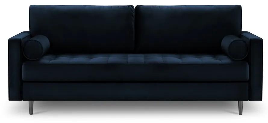 Canapea din catifea Milo Casa Santo, 219 cm, albastru