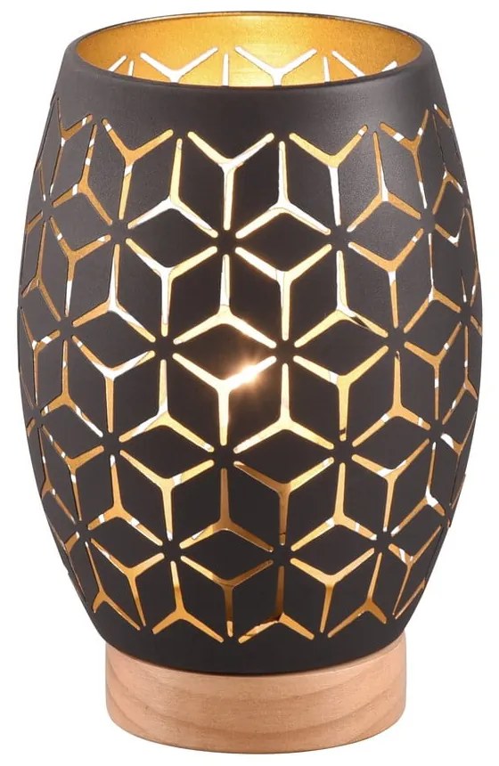 Veioză neagră (înălțime 21 cm) Bidar – Trio