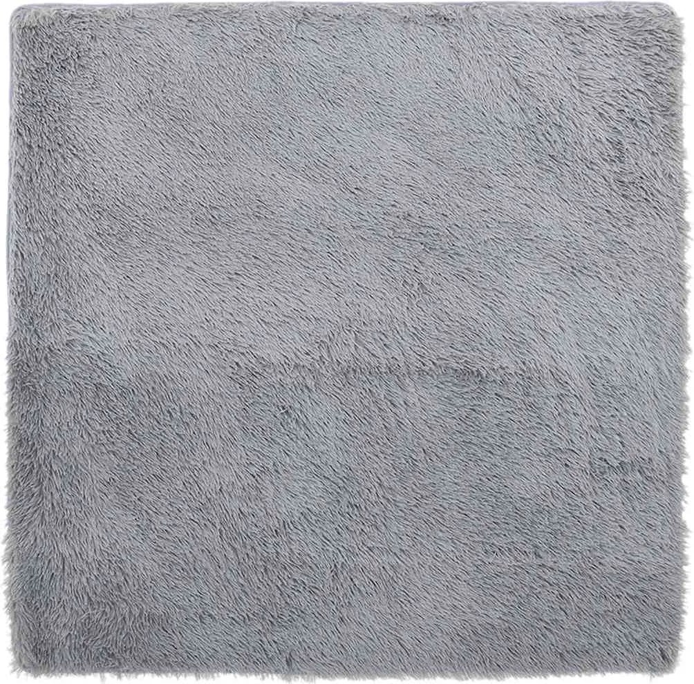 vidaXL Covor shaggy cu pom înalt, NAVARRA, gri deschis, 160x160 cm