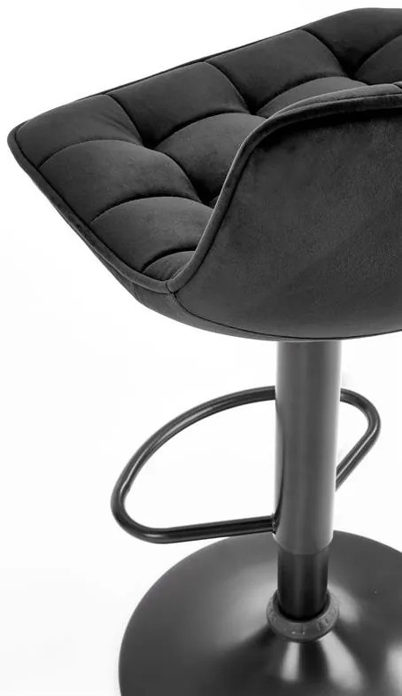Scaun de bar H95 velvet negru