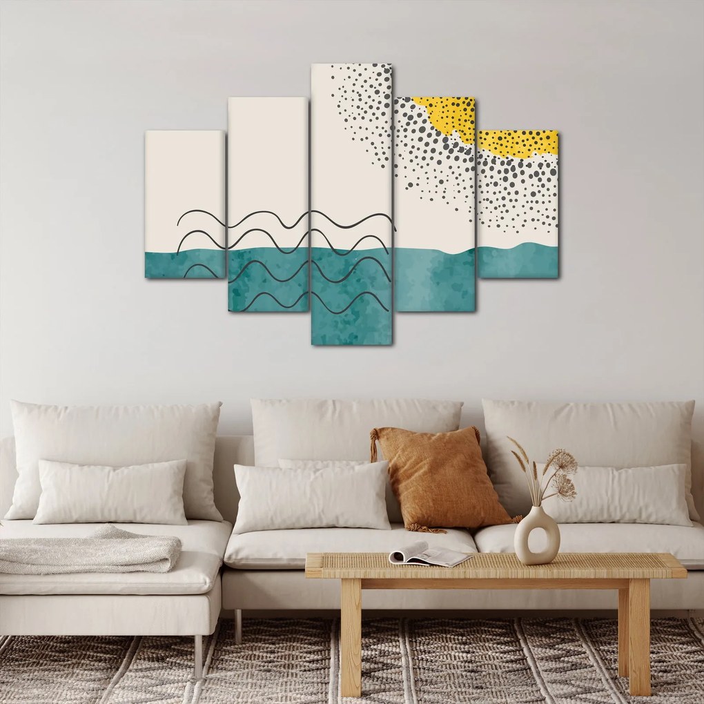 Tablou - pictură abstractă de plajă N⁰1 (150x105 cm)