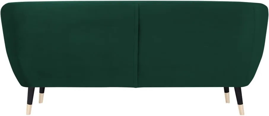 Canapea cu 2 locuri Mazzini Sofas BENITO cu picioare negre, verde