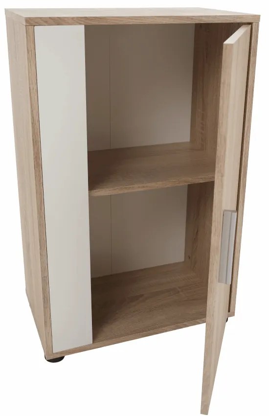 Mobilier de perete de living, alb/arinsonoma, ASOLE NEW