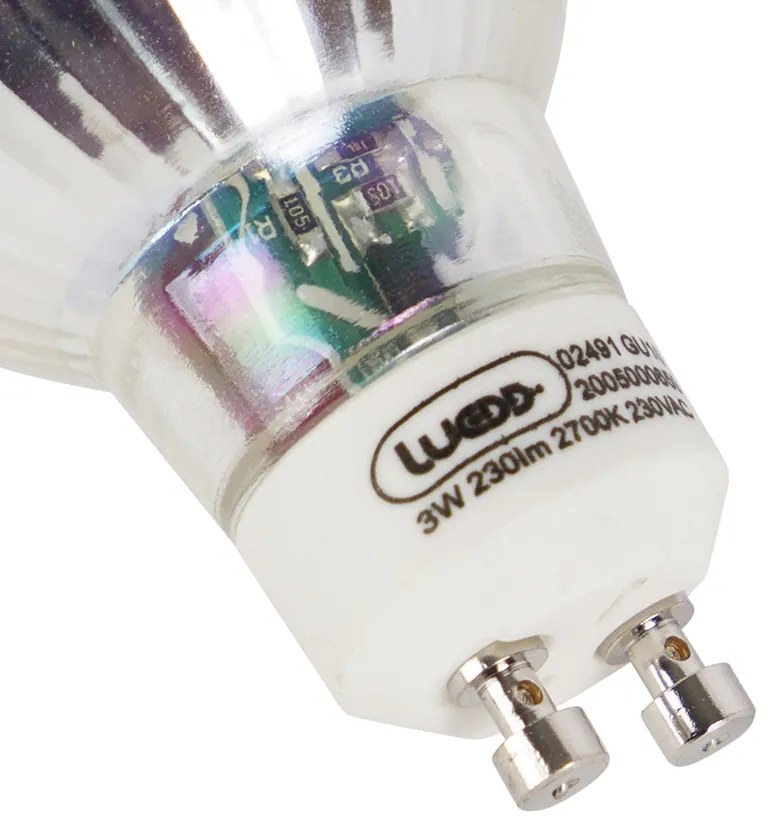Set de 5 becuri LED GU10 3W 230lm 2700K