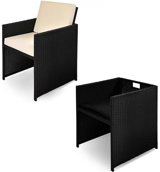 Deuba Set ratan de gradina America 4+4 - antracit