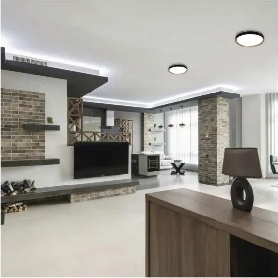 Plafonieră LED cu funcție de dimare ILVI LED/30W/230V 2700-6500K Ø 40 cm negru/bej + telecomandă