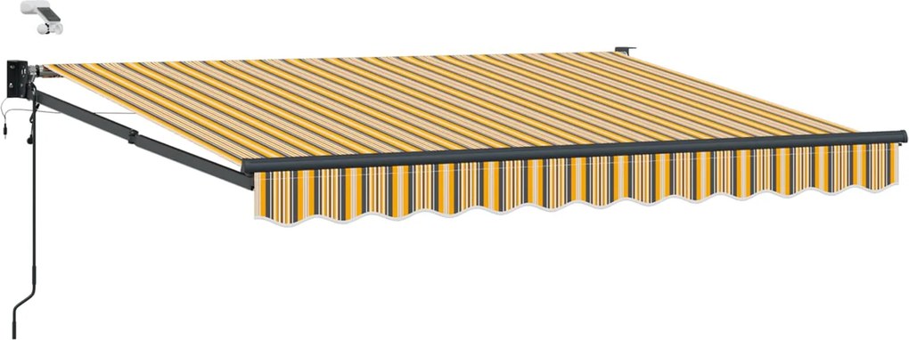 vidaXL Cort electric retractabil Galben și gri 3 x 2,5 m