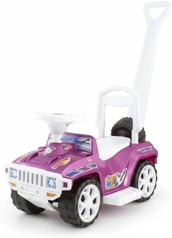 Masinuta copii si bebe NOVOKIDS™ My first SUV Car XXL , Lungime 85 cm, Maner de impins pentru parinti detasabil, Functie trotineta fara pedale,