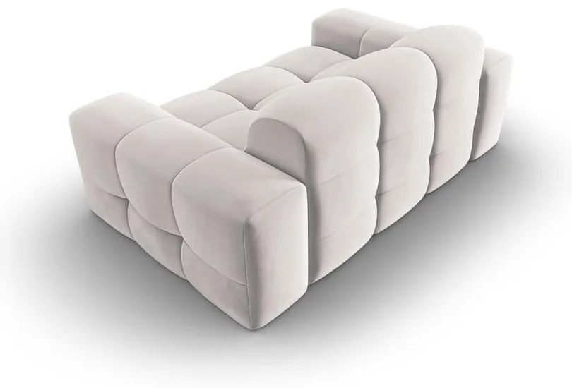 Canapea gri deschis cu tapițerie din catifea 156 cm Kendal – Micadoni Home