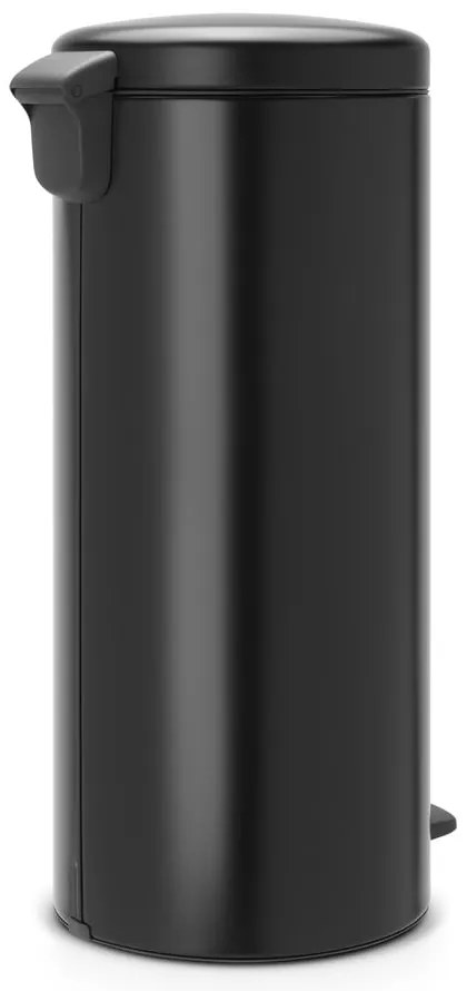 Coș de gunoi negru mat cu pedală din oțel 30 l NewIcon – Brabantia