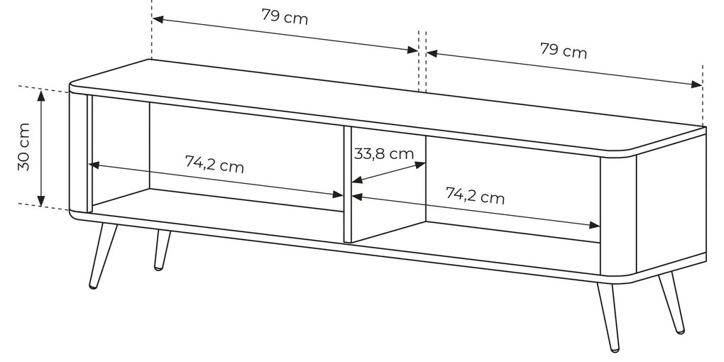 Masă TV Lethe II (negru. 1097482