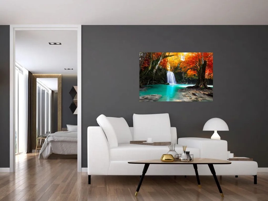 Tablou - Laguna de Smarald (90x60 cm)