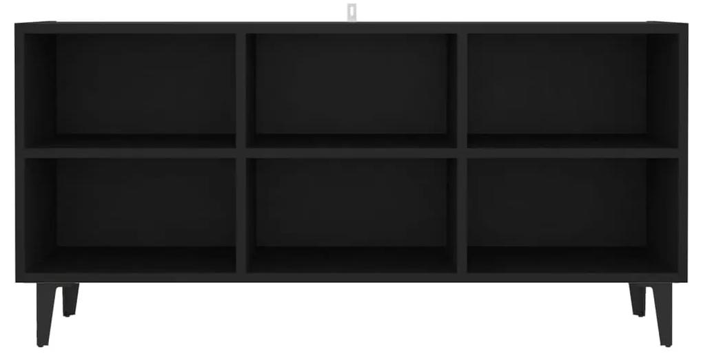 Comoda TV cu picioare metalice, negru, 103,5x30x50 cm 1, Negru, 103.5 x 30 x 50 cm