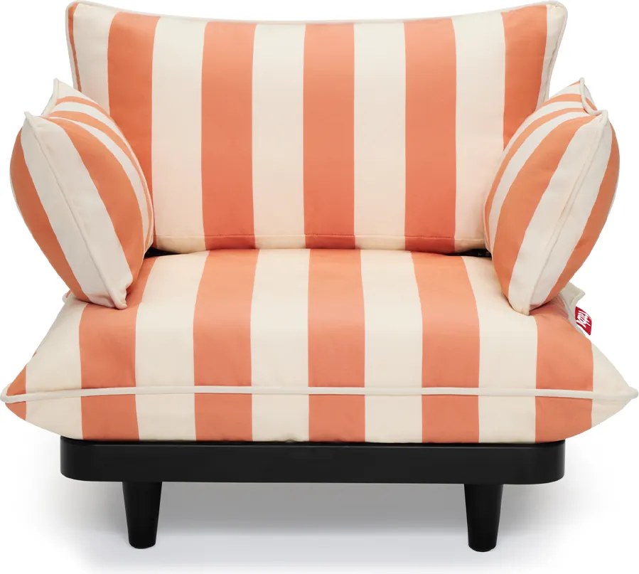 Scaun de grădină Paletti Lounge Chair, culori multiple - Fatboy Culoare: portocaliu-crem cu dungi