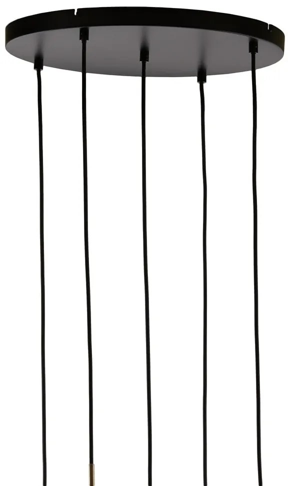 Lustră gri închis/în culoarea bronz cu abajur din sticlă ø 45 cm Lukaro – Light &amp; Living