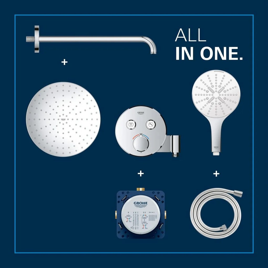 Grohe Precision Smartcontrol set de dus ascuns cu termostat da crom 34877000