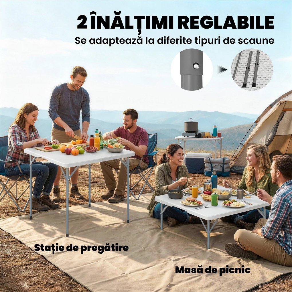 Outsunny Masă de Picnic Pliabilă | Aosom Romania