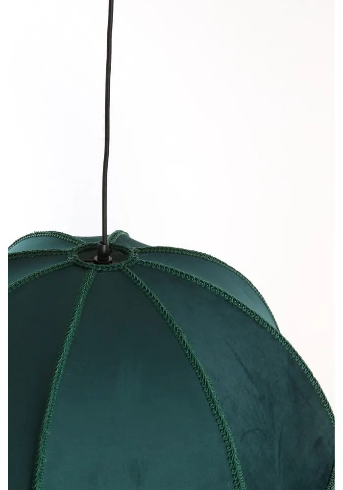 Lustră în culoarea petrol cu abajur textil ø 60 cm Malacia – Light &amp; Living