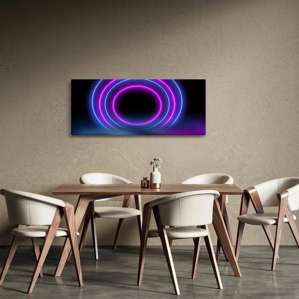Tablou cu cercuri colorate (120x50 cm)