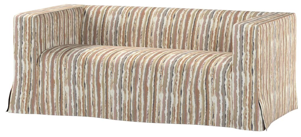 Husă canapea Klippan cu 2 locuri, lungă, cu pliuri contrastante