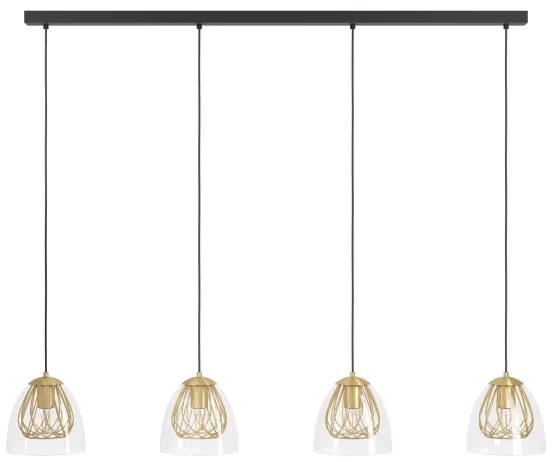 Lustră pe cablu Eglo 390038 JAZMINIA 4xE27/40W/230V auriu