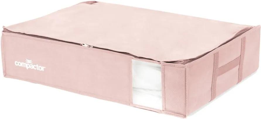 Cutie de depozitare cu vid sub pat Compactor Pink Edition, 145 l