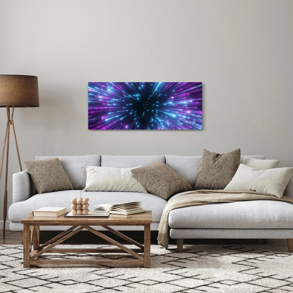 Tablou - Spațiu neon (120x50 cm)