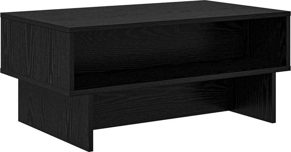 vidaXL Masă de cafea Stejar Negru 80 x 46 x 35 cm Lemn compozit