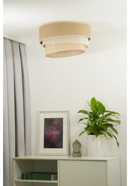 Plafonieră Duolla YUTE TRIO 1xE27/15W/230V d. 45 cm maro/gri/bej