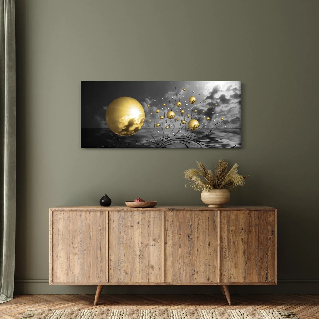 Tabloul bilelor în ocru (120x50 cm)