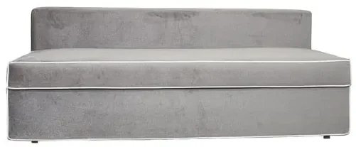 Canapea Extensibila New Modulo, 3 Locuri, Lada Depozitare, Gri si Alb, 194 Cm