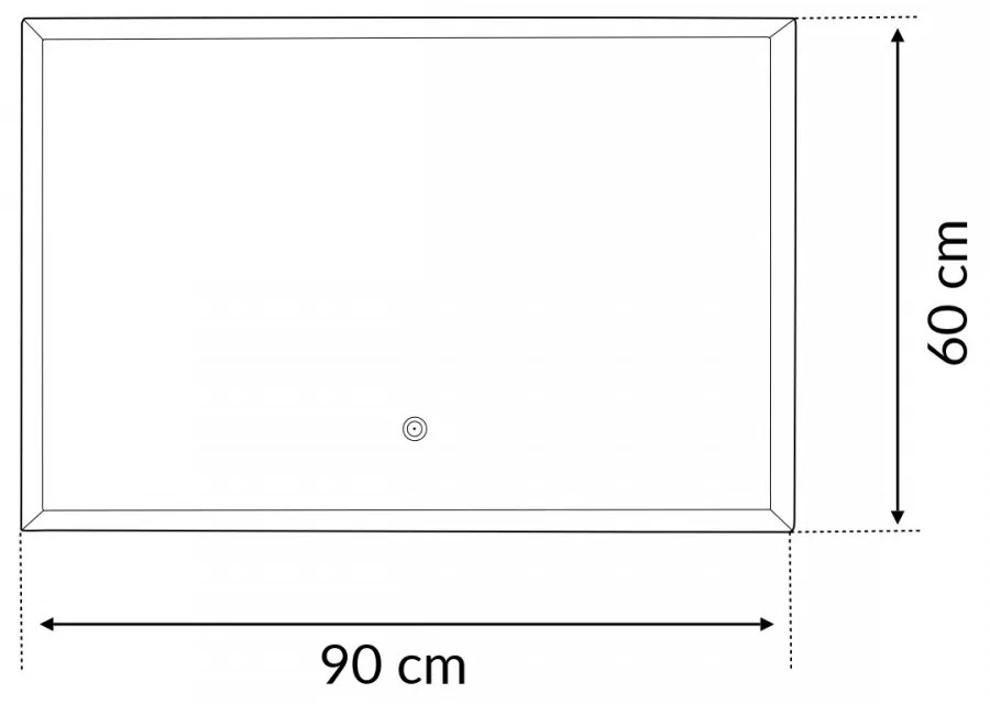 Oglindă de perete cu LED Miletos 90